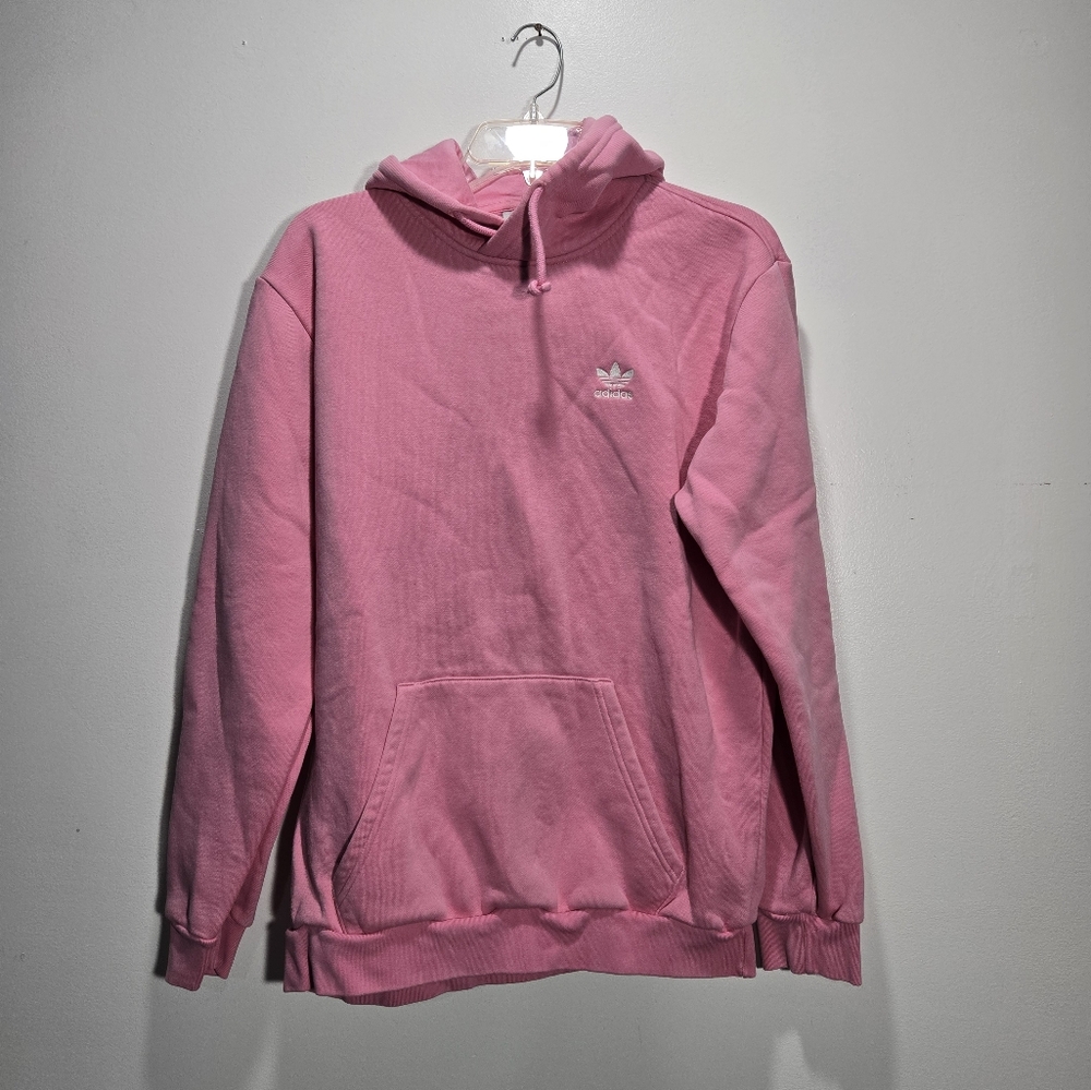 Adidas Originals Pink Sweatshirt Hoodie Drawstring Small